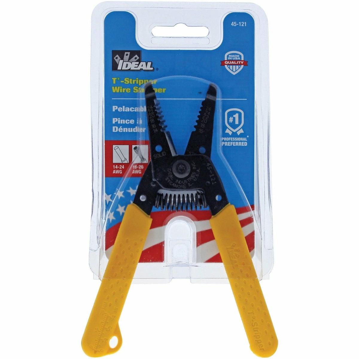 Ideal 45-121 T Stripper for Solid & Stranded Wires (14–26 AWG)
