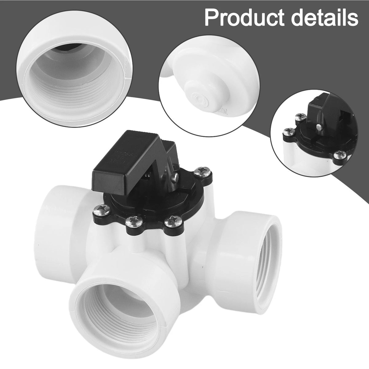 Pool Diverter Valve 1.5" PVC for (Serviceable Insides)