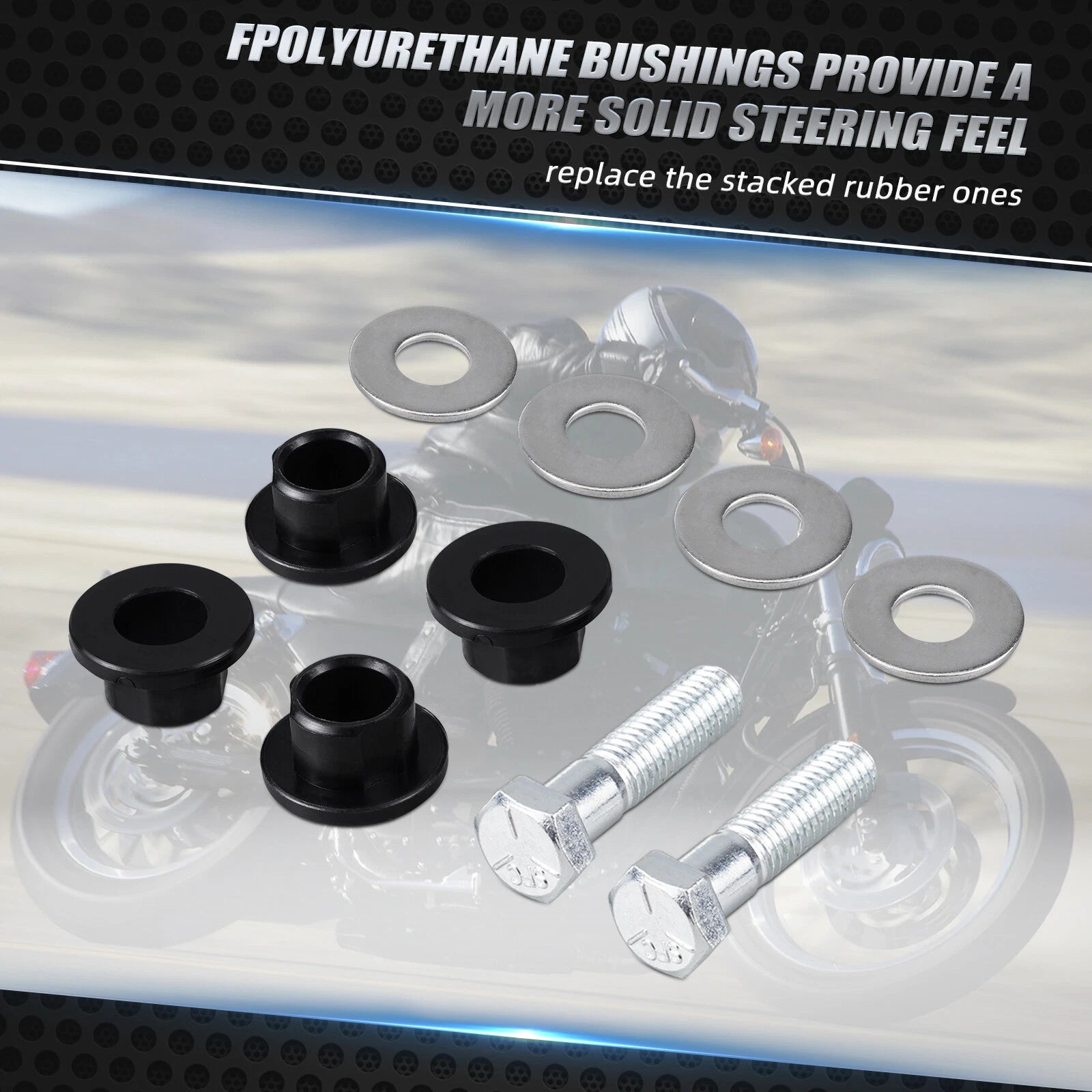 Handlebar Sockets Riser Mount Bushings for Harley Deluxe FLDE (2018–2020)