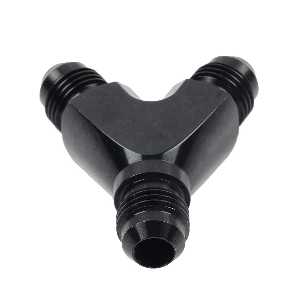 6AN AN6 Black Fuel Block Flare Union Junction Fitting Adapter Coupler