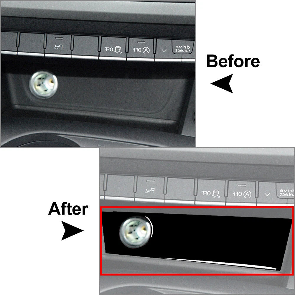 Cigarette Lighter Panel Cover Trim for Audi A5 S4 RS4 A4 B9 (2017–2023)