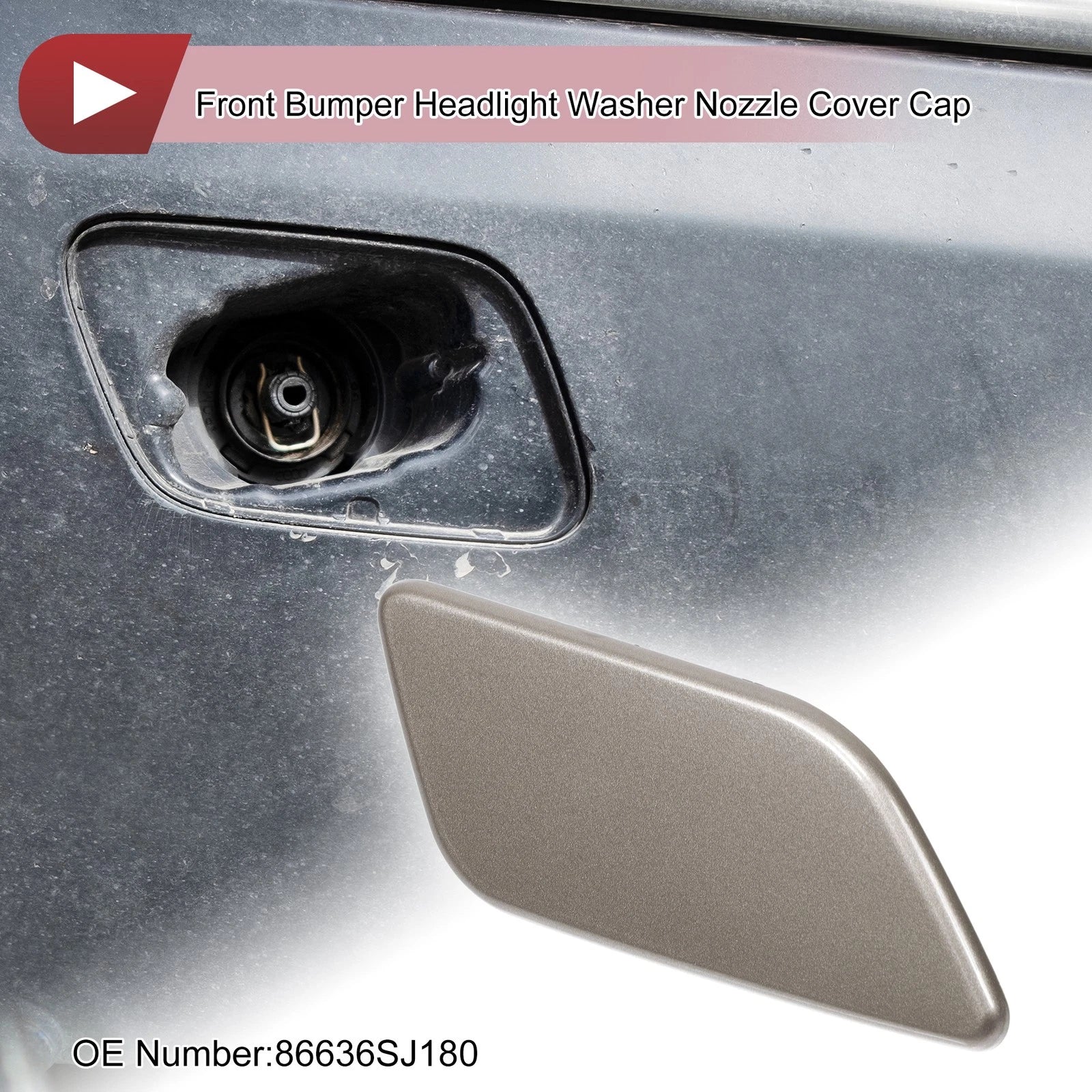 Front Right Washer Nozzle Cover Cap Replacement for Subaru Forester 2022-2024 Copper