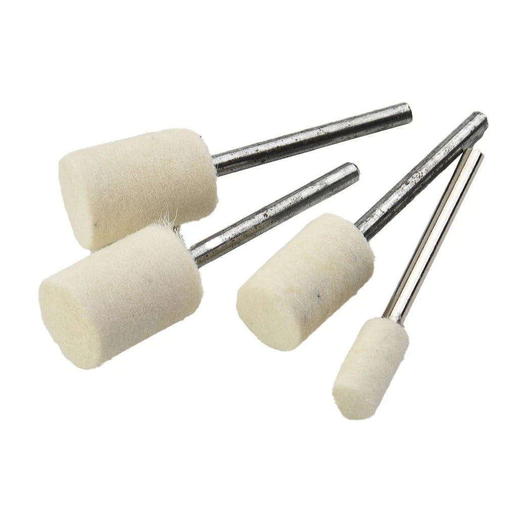 20pcs Wool Buffing Wheel Felt Mounted Mandrel Bit Set for Automotive Use