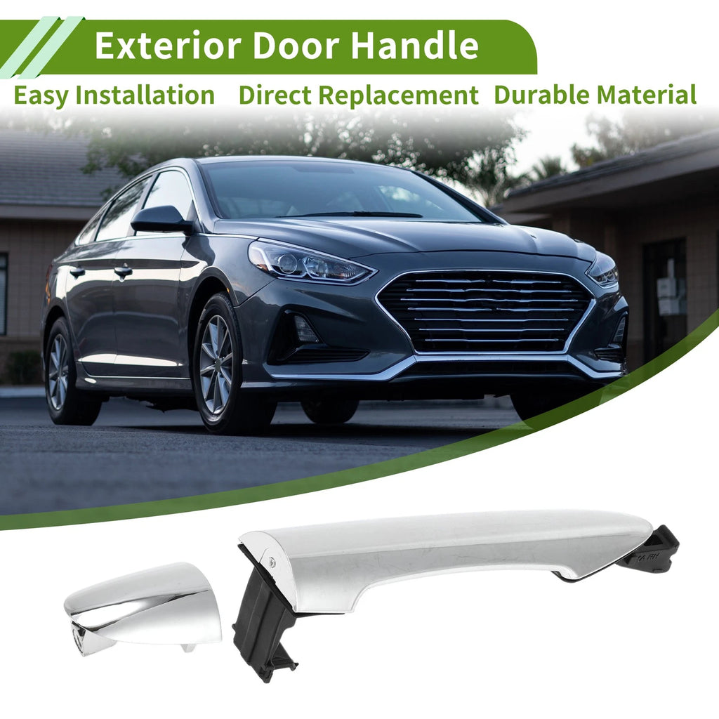 Exterior Door Handle Replacement for Hyundai Kia Picanto (2011–2016) Silver Rear Right