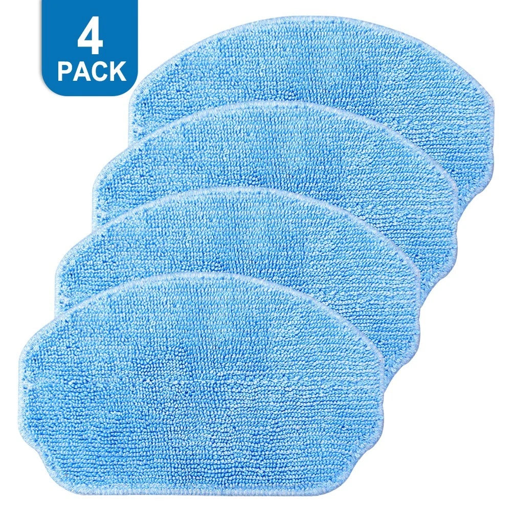 Mop Cloth Replacement Set of 4 for Nedis WIFIVCR001CBK Vacuum Cleaner