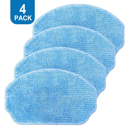 Mop Cloth Replacement Set of 4 for Nedis WIFIVCR001CBK Vacuum Cleaner