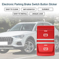 Electronic Parking Brake Switch Button Sticker for Audi Q3 (2019–2020) Red