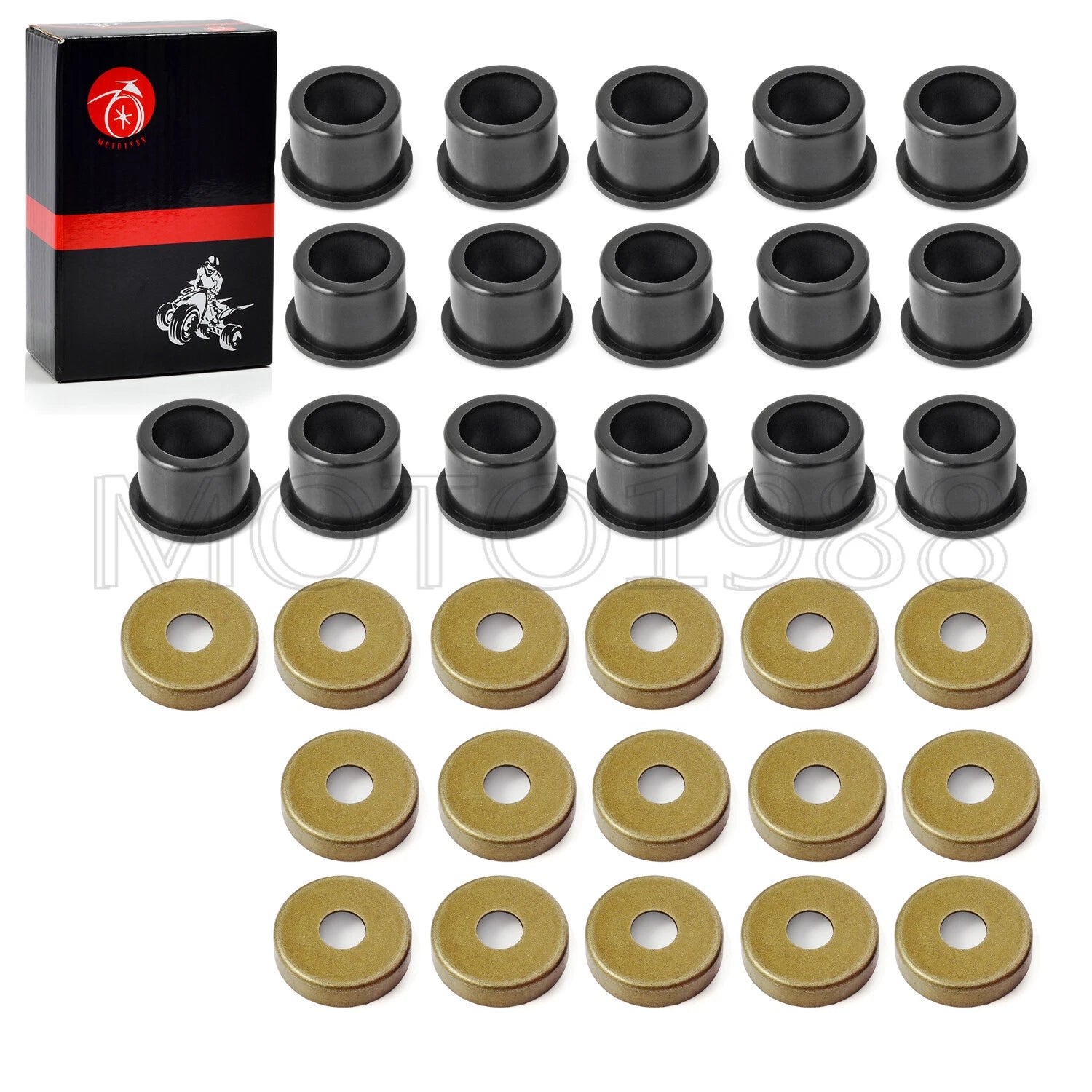 16pcs A Arm Bushing Dust Seal Caps Kit for Yamaha Warrior 350 (1987–2004)