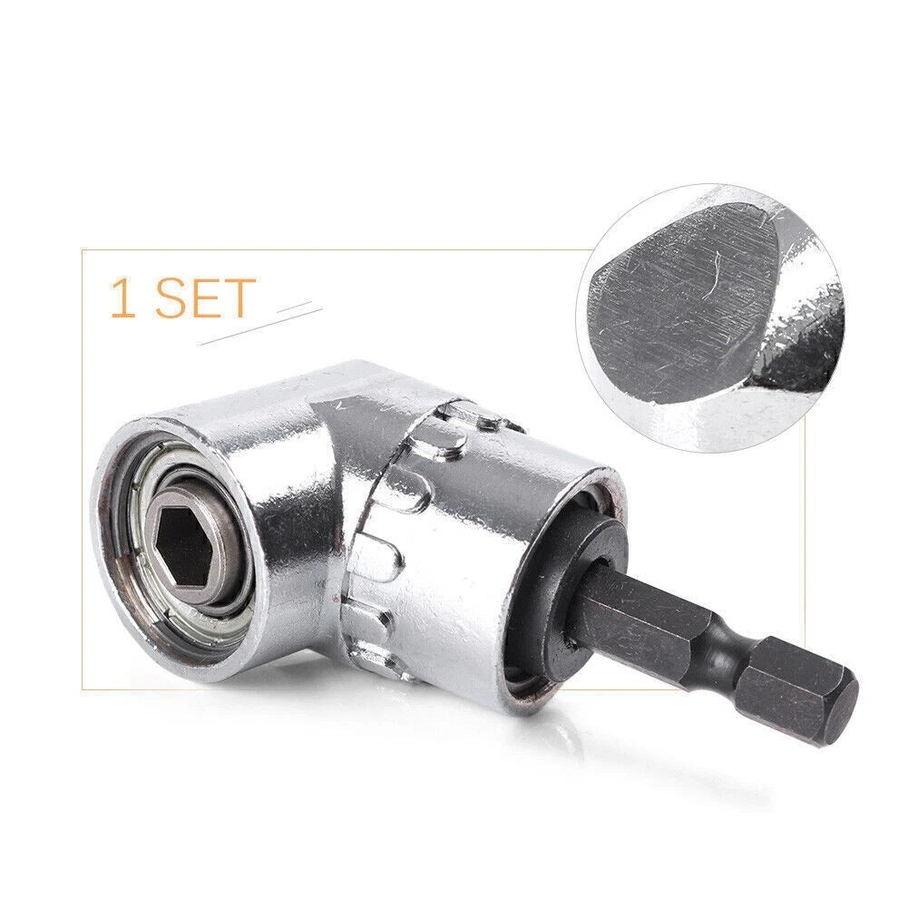 1/4" Hex Drill Bit Socket Holder Adaptor for Universal Use (105° Angle)
