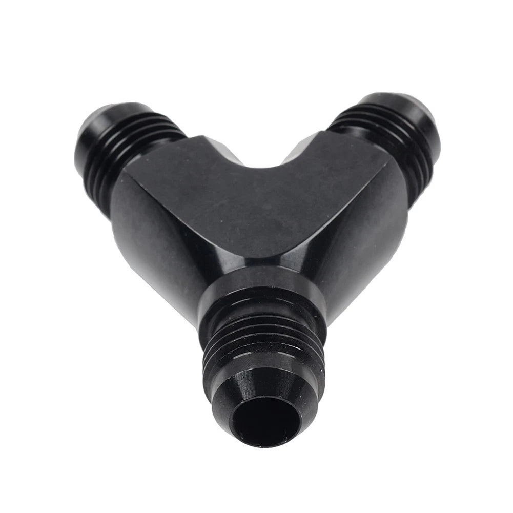 10AN Y Fuel Block Flare Union Fitting Adapter Coupler Black