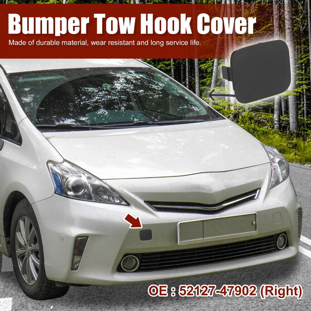 Front Right Bumper Tow Hook Cover Replacement for Toyota Prius V (2012–2014)