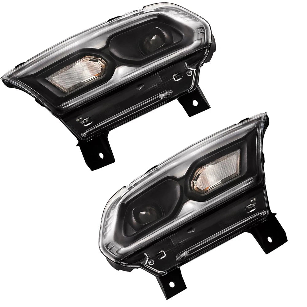 LED Headlight Assembly for Dodge Durango (2021–2023) Black w/Halogen