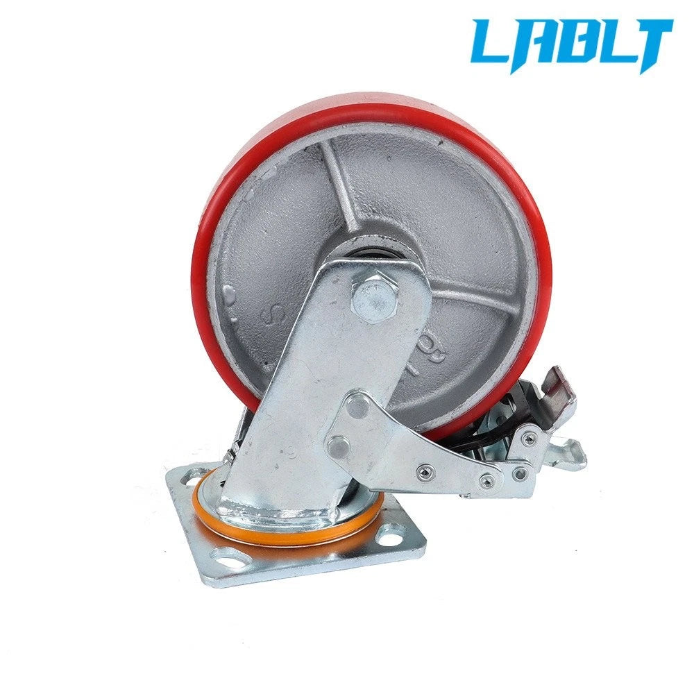 Set of 4 Heavy Duty 6" Metal Caster Wheels Swivel & Lock