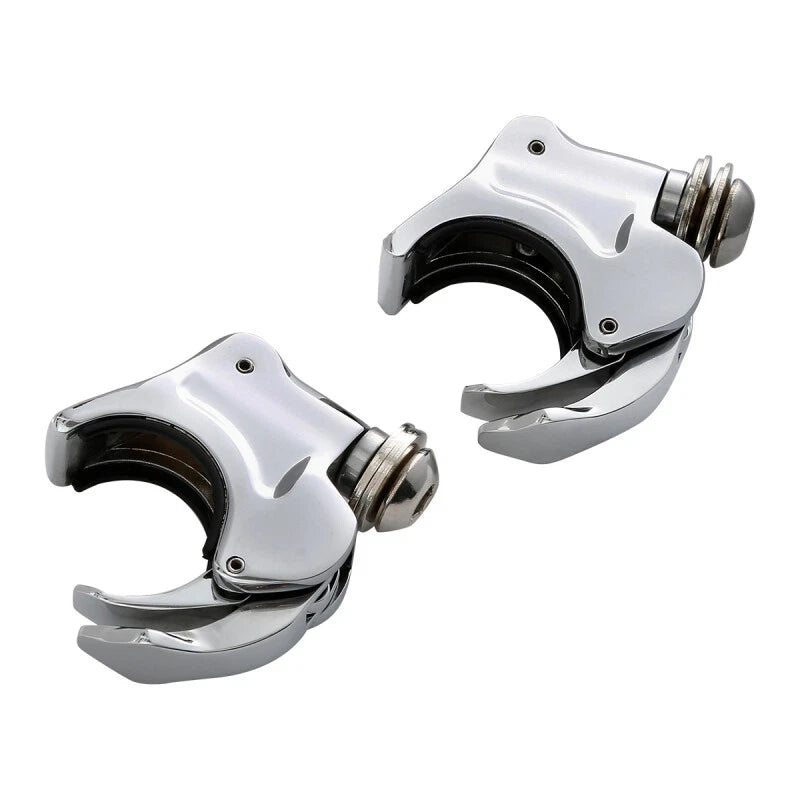 Pair of 39mm Fork Quick Release Windshield Clamps for Harley Dyna (2006–2017)