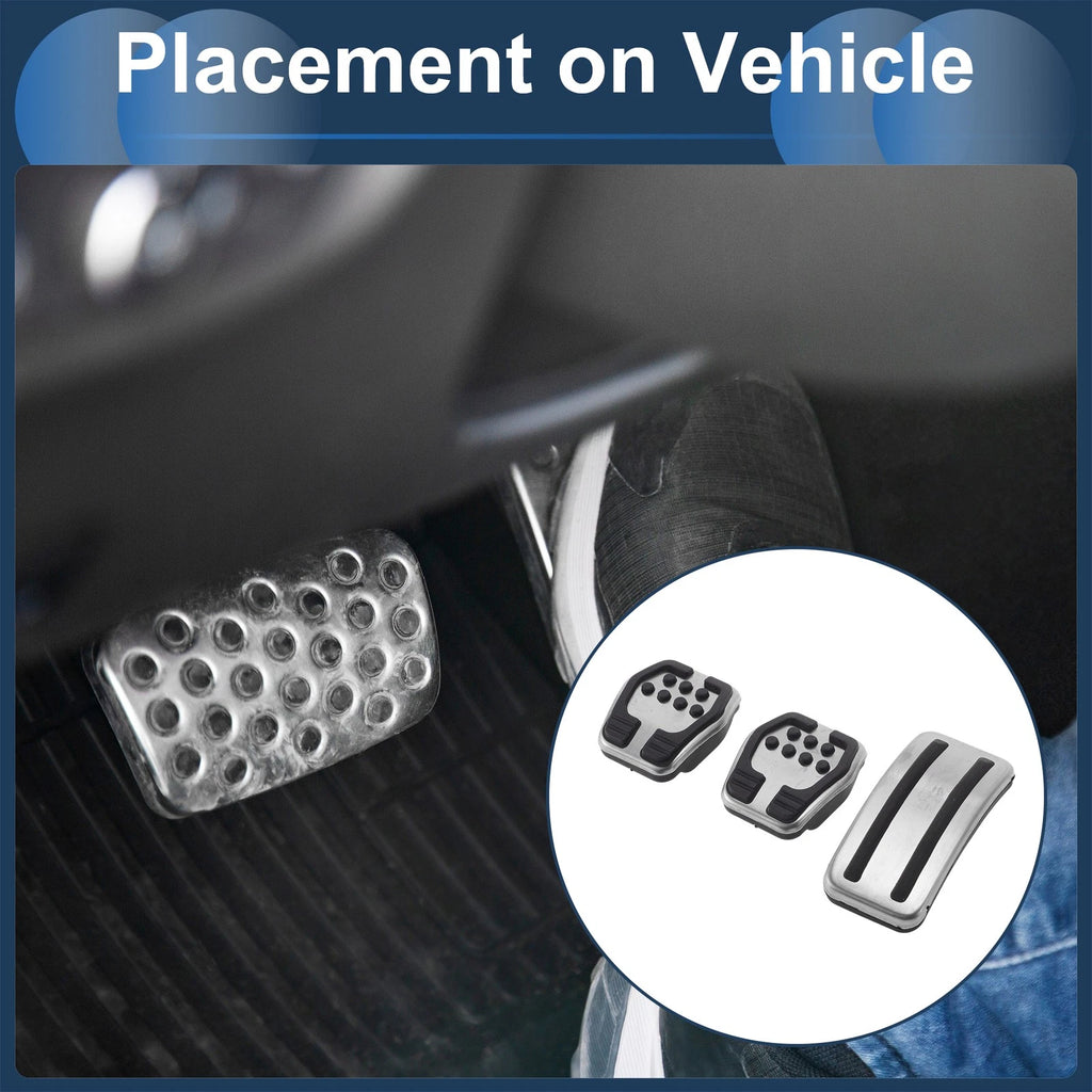 3 Pcs Manual Transmission Accelerator Pedal Covers for Ford Focus (2012–2016)