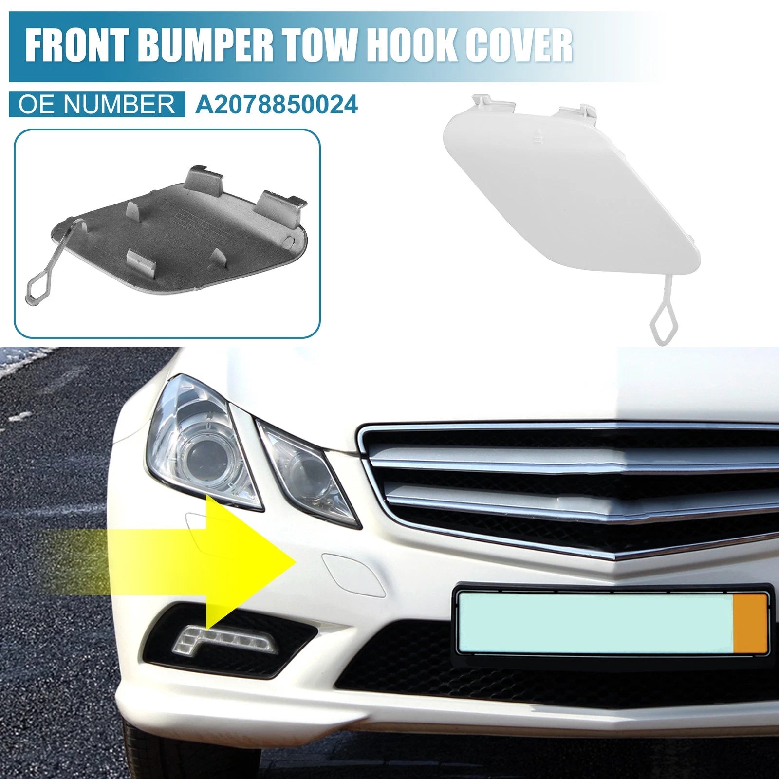 Front Right Tow Hook Cover for Mercedes-Benz E400 2014–2016