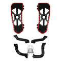 Black Red Driver Floorboards & Bracket for Harley Touring (2017–Present)