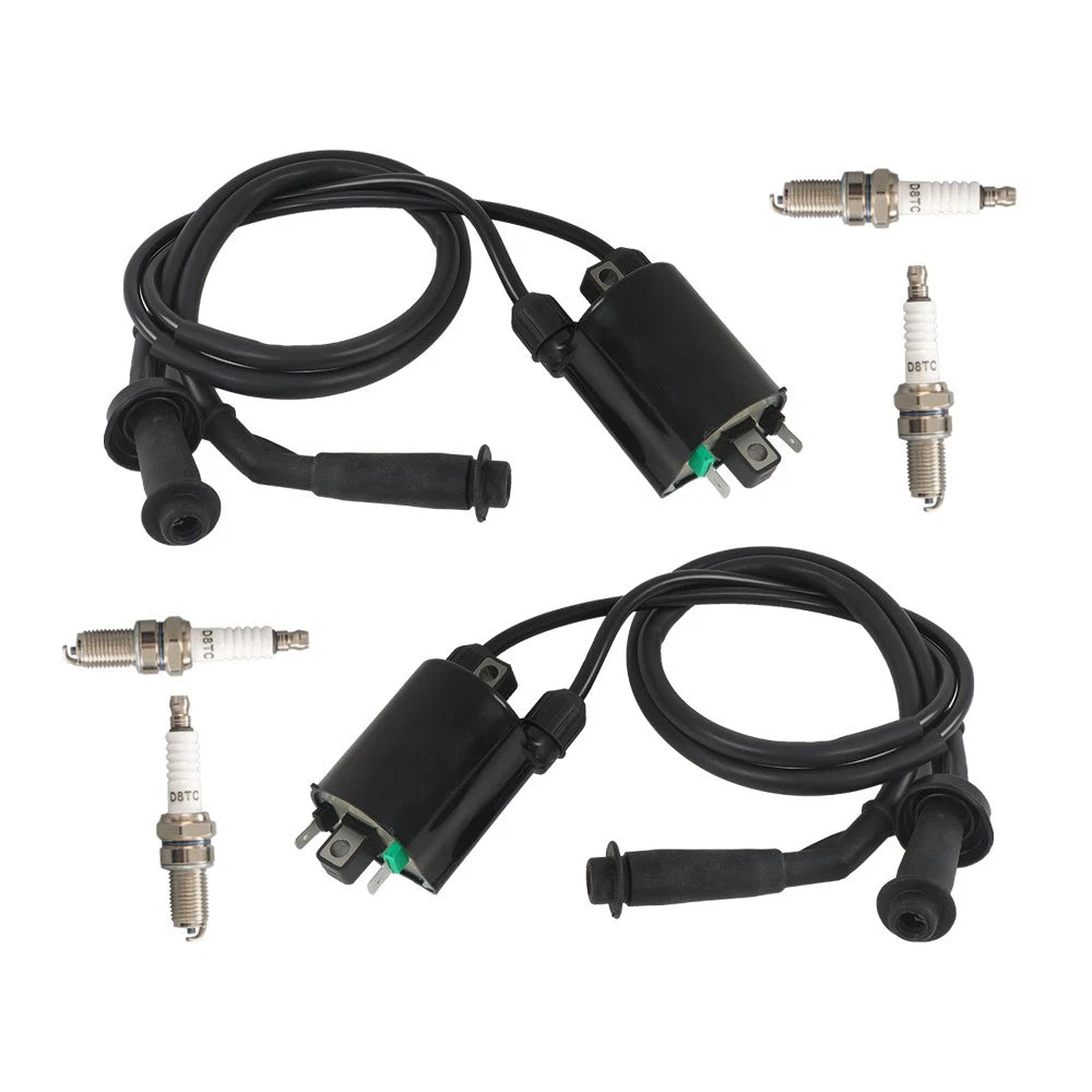 Ignition Coil & Spark Plug Cap for Honda Shadow 1100 VT1100 (1987–2007) 2X