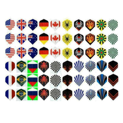 60-Pack Dart Flights for Darts (Multi-Styles) T4D4 Y0M3 Y5O4