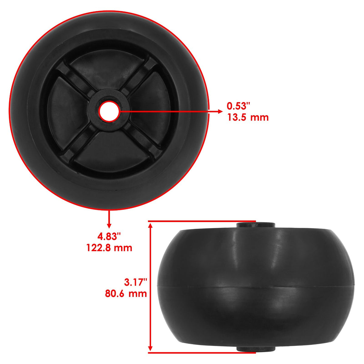Deck Mower Wheel Replacement for Hustler Fastrak 48 54 60 inch (2002–2008)