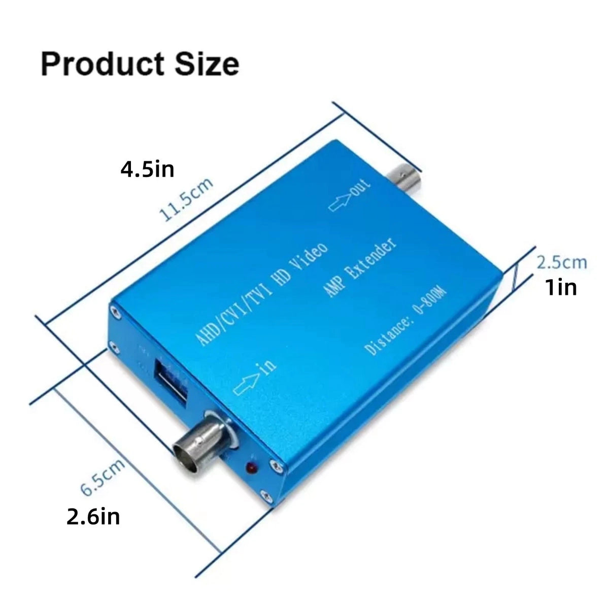AHD/TVI/CVI/CVBS 1080P Video Amplifier Extender BNC Interface
