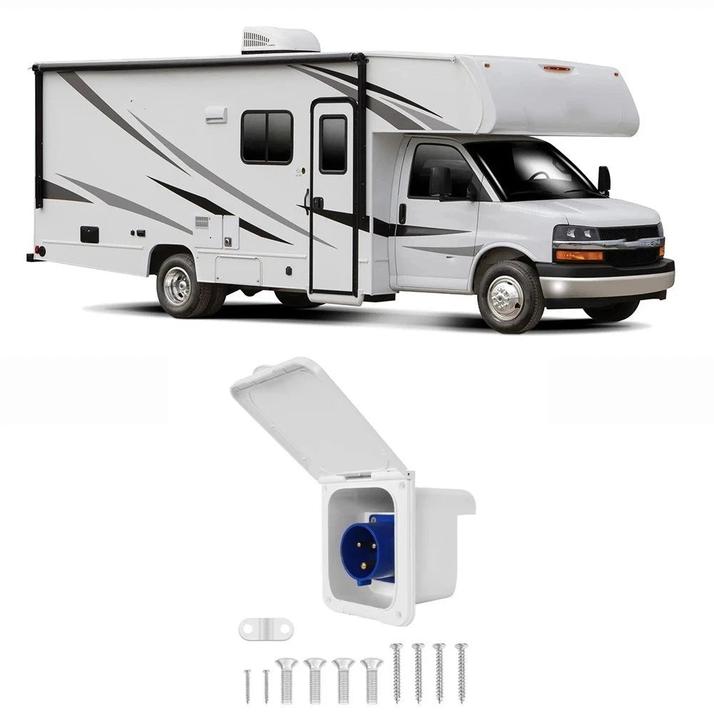 RV Power Inlet 32A Flush Mounted Socket for Motorhome Trailer