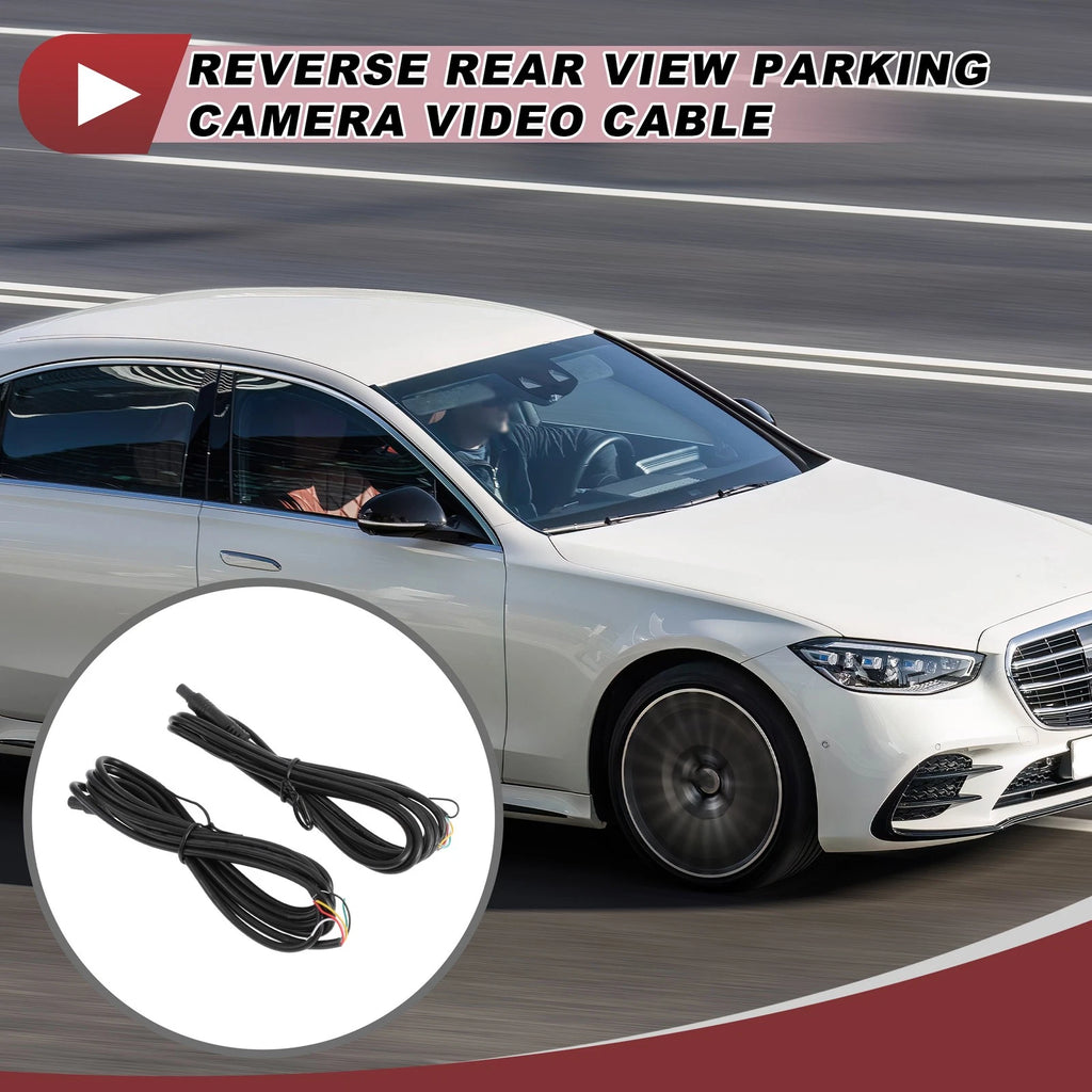Set of 2 Reverse Rear View Parking Camera Video Cables 5.91ft 5Pin