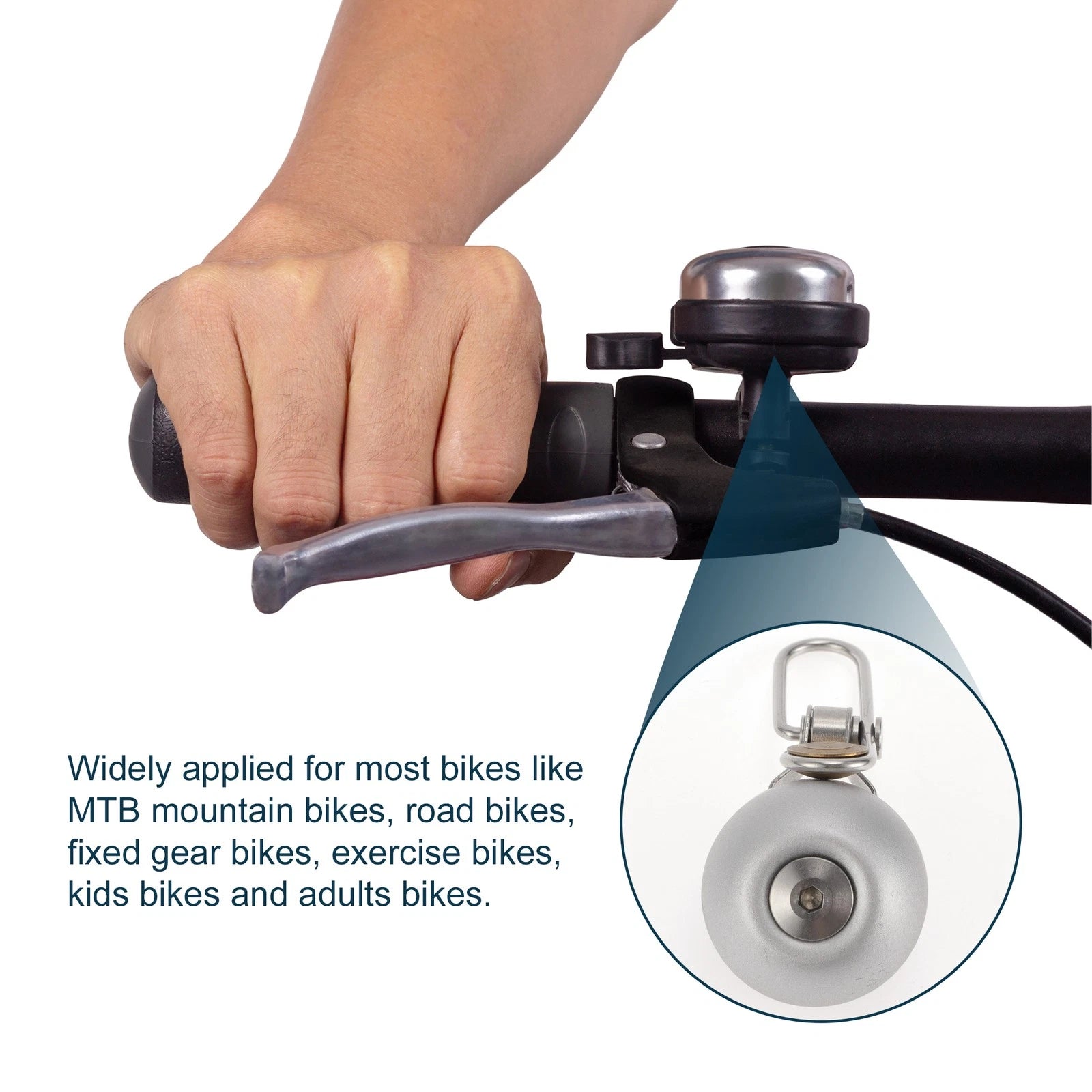 Bicycle Trigger Bell Replacement Loud Crisp Sound for Silver Tone (2010–2010)