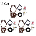 Set of 3 Carburetor Rebuild Kits for Johnson Evinrude 396701 (18-75HP)