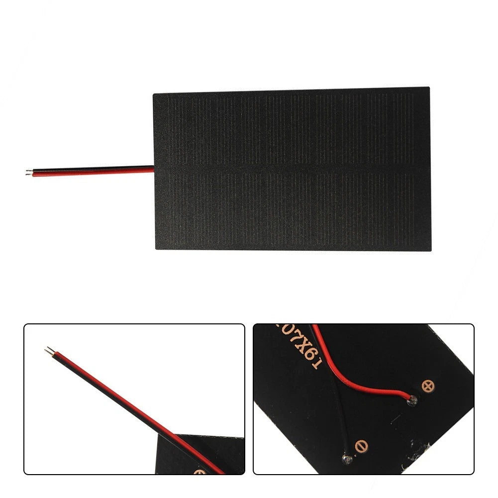 2 PC Solar Panels for Efficient Charging of 3 7V 107X61MM