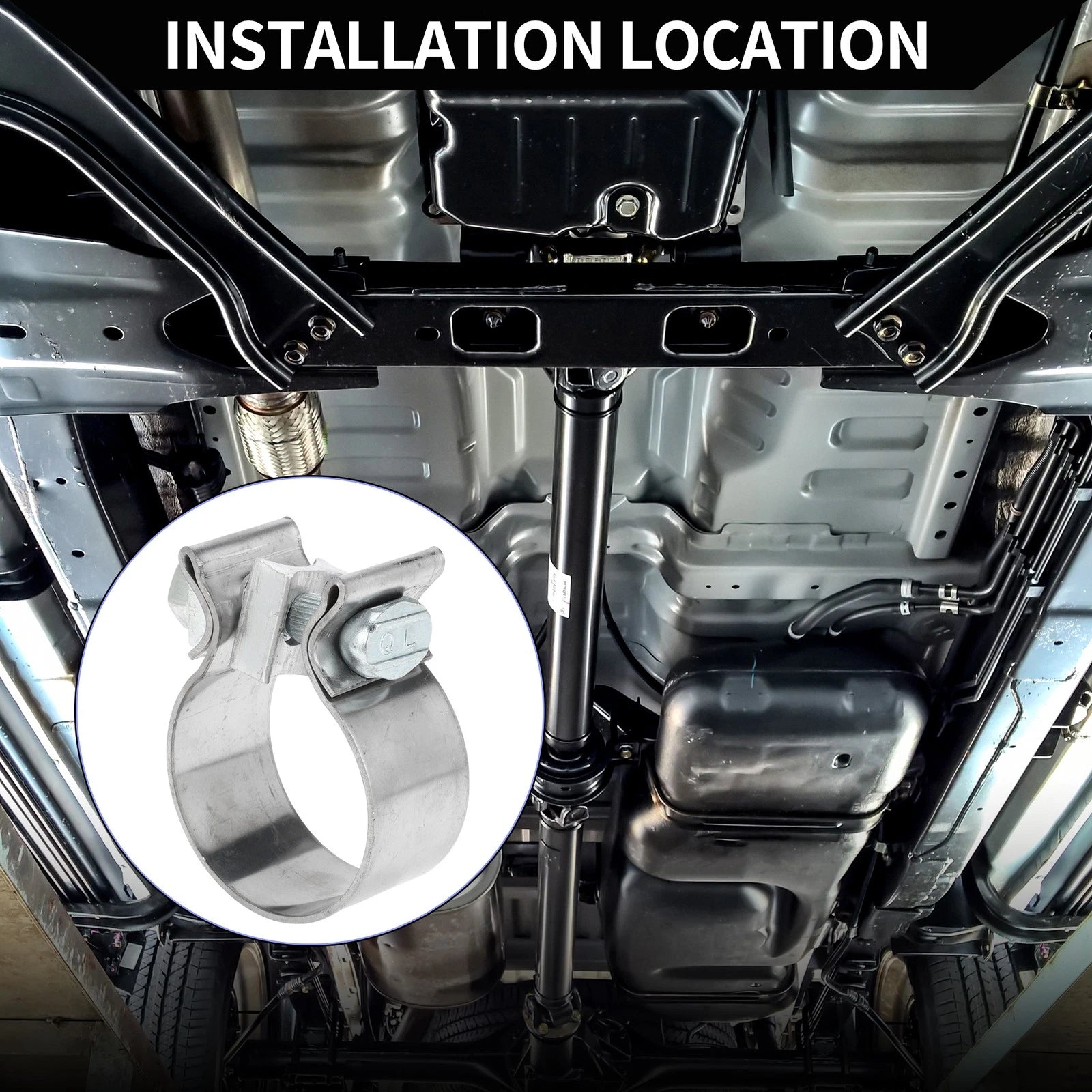 Exhaust Pipe Clamp for Car (1.89" 30mm)