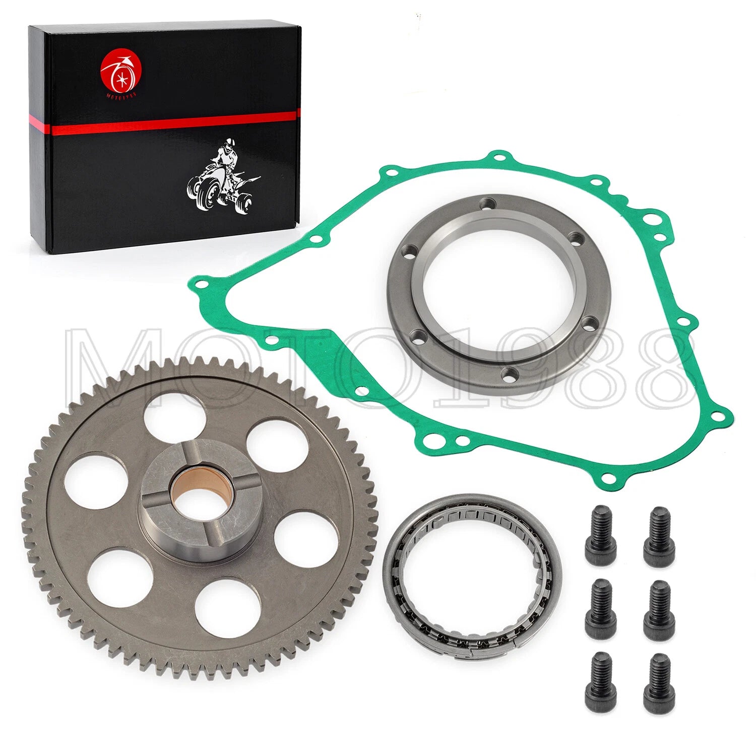 Starter Clutch Kit One Way Gear Bearing & Gasket for Yamaha Rhino Wolverine (2004–2019)