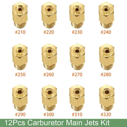 12Pcs Main Jet Set for Mikuni VM TM TMX Carburetor (#210-260, 270-320)