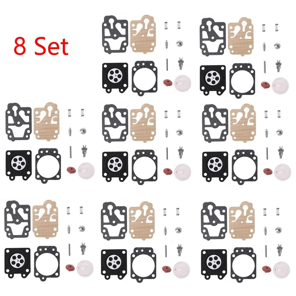 Set of 8 Carburetor Gasket Kit for Walbro 43CC 52CC (40-5/44F-5 34F 36F 139F)