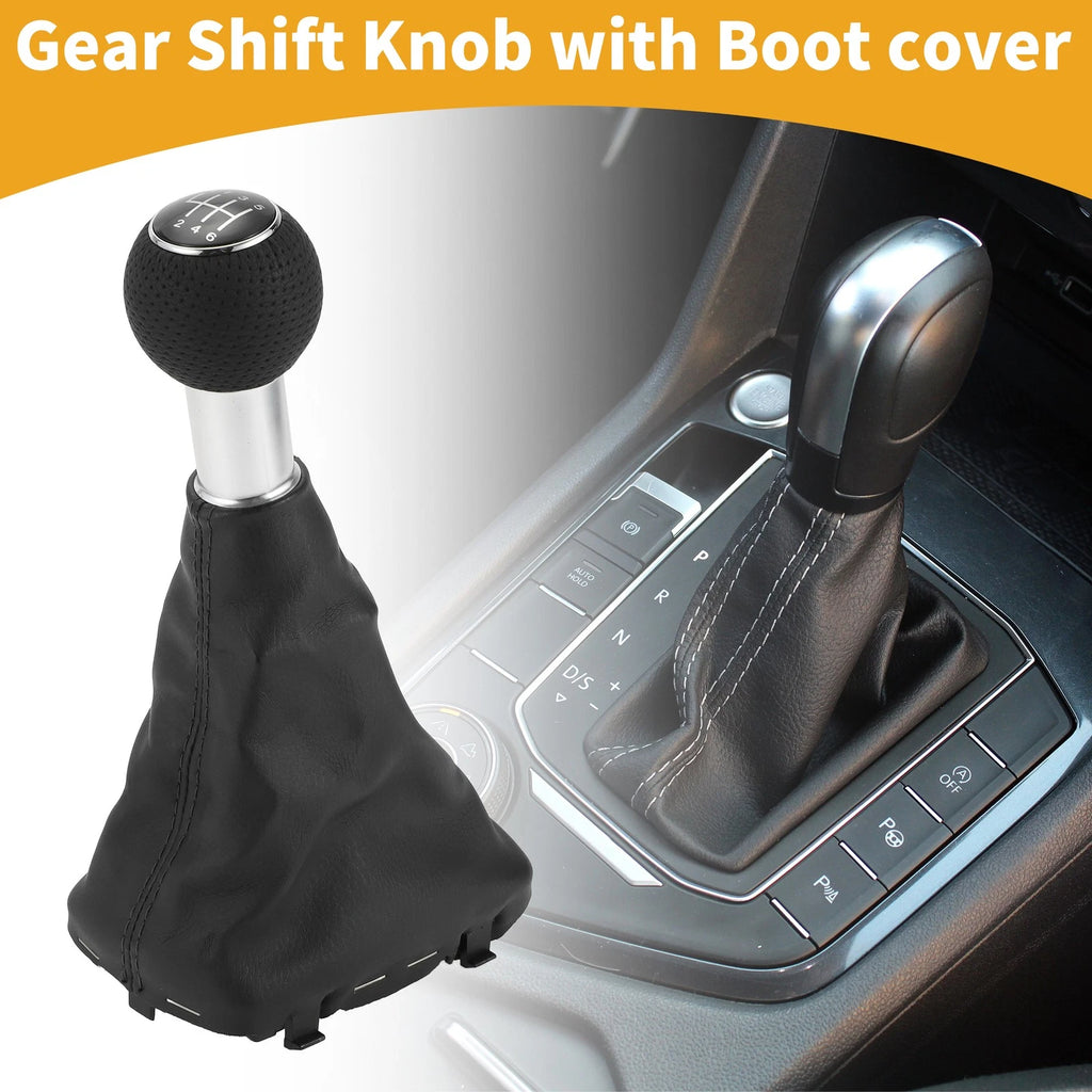 6 Speed Manual Shift Knob with Boot Cover for Audi A3 (2004–2013)