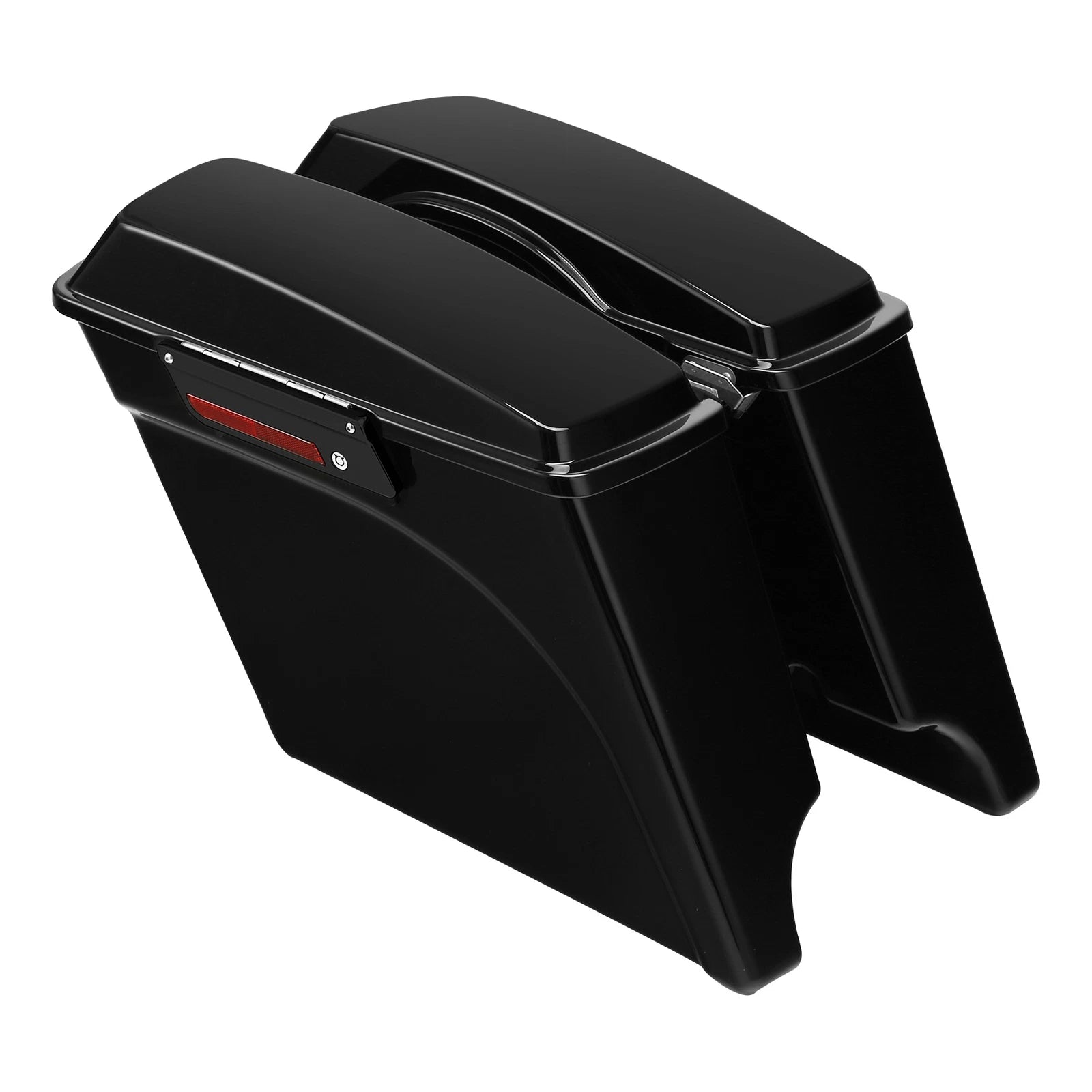 5" Black Stretched Saddlebags & Conversion Brackets for Harley Softail FLST (1984–2017)