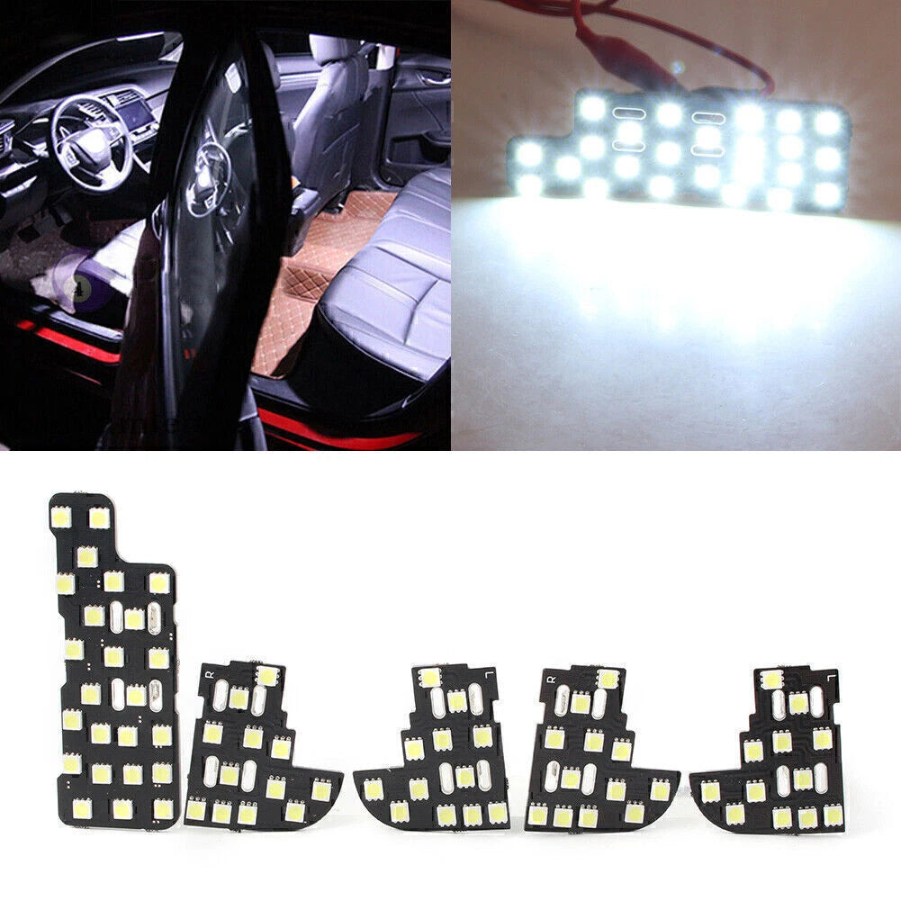 5X Bright White Interior Dome Map Reading Lights Kit for Honda Odyssey (2005–2008)