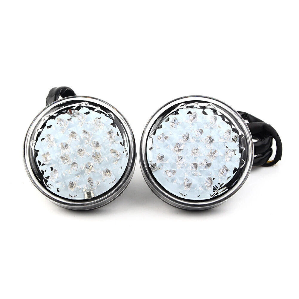 LED Round Smoke Turn Signal Indicator Blinker Light for Motor (12V)