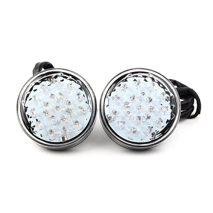 LED Round Smoke Turn Signal Indicator Blinker Light for Motor (12V)