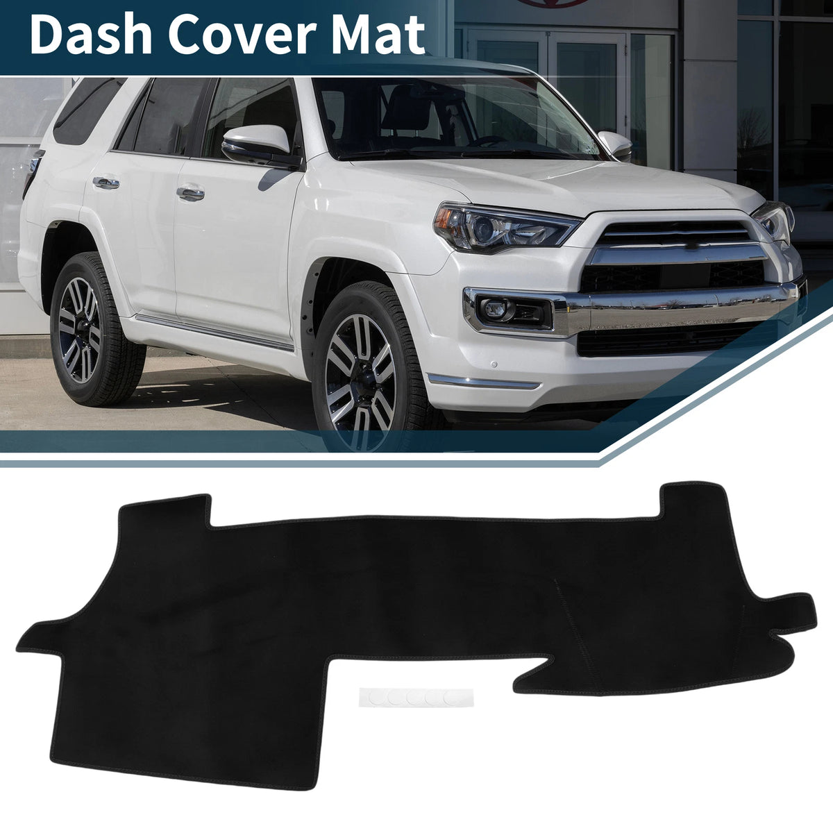 Dashboard Cover Mat for Toyota Mark X (2004–2020) - Black