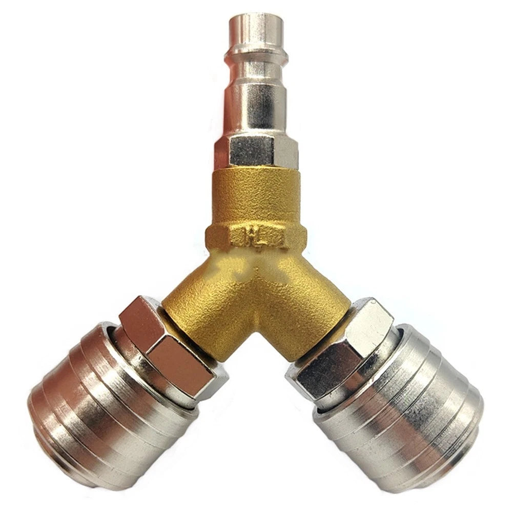 Dual Tool Connection Air Compressor for Compatibility with Air Hose Extensions