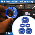 5 Pcs AC Climate Control Knob Rings Durable Blue for Toyota 4Runner (2010–2022)