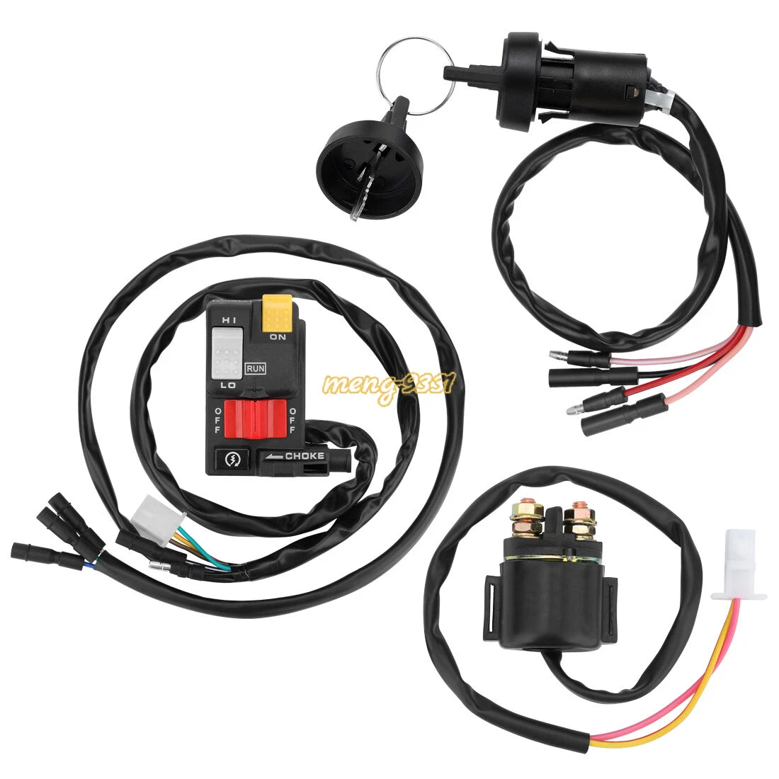 Handlebar Key Starter Relay Switch Kit for Honda FourTrax 300 TRX300 FW (1990–1995)