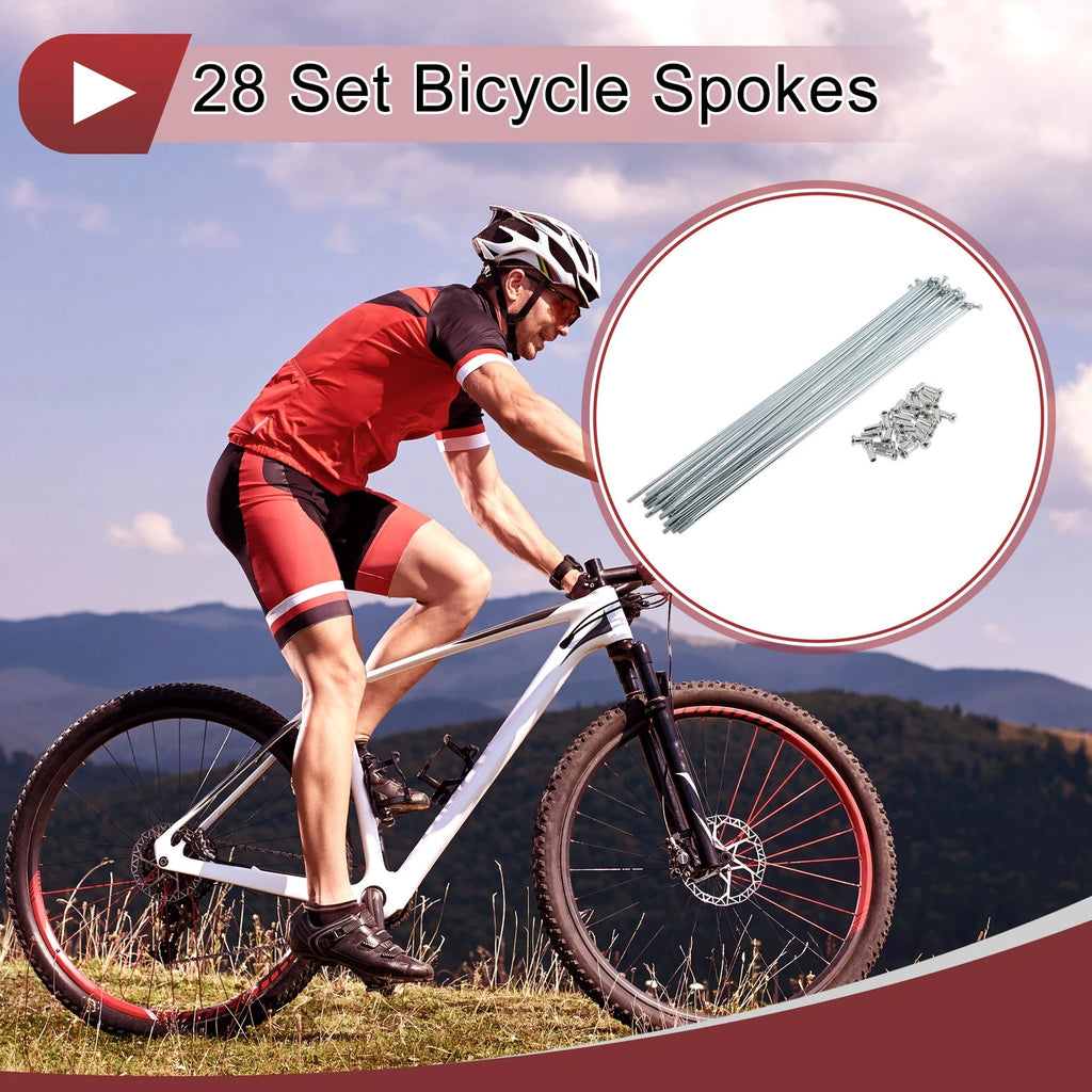 Bicycle Spoke 265 mm Replacement Galvanized Carbon Steel for 12G Wheels (Universal)