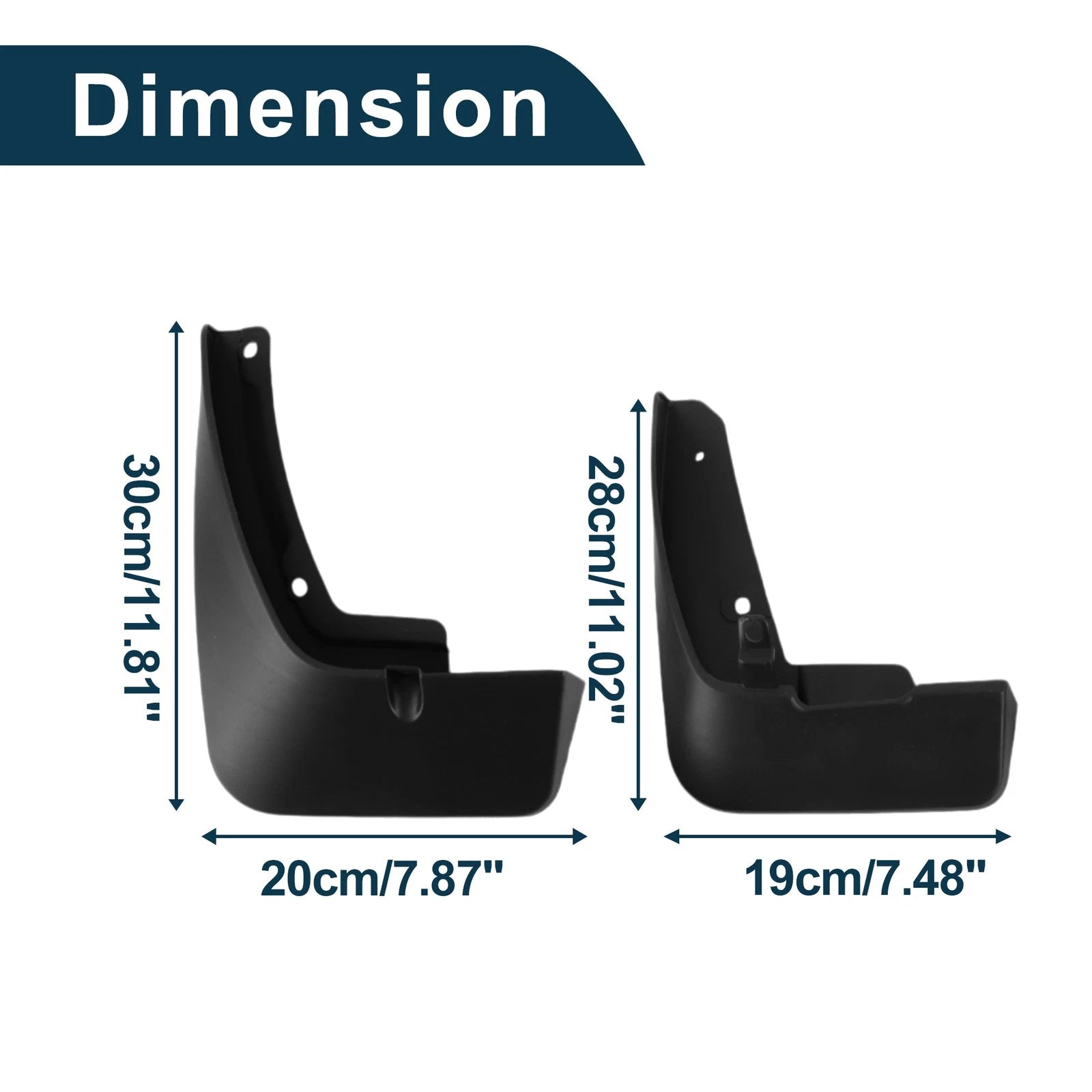 Mud Flaps Splash Guards 1 Set Mud Guards for Volkswagen Talagon (2021–2023)