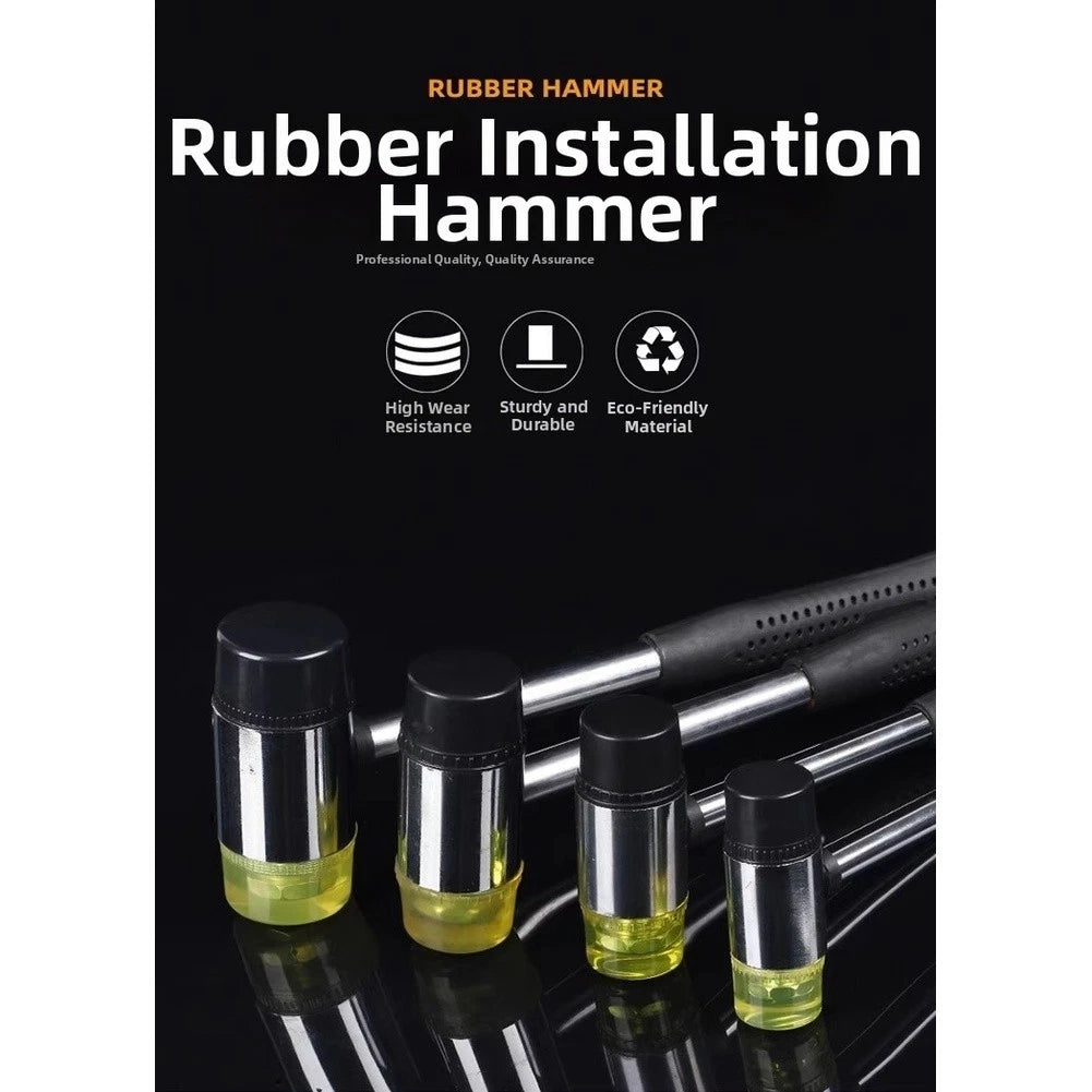 Rubber Mallet with Non-Slip PVC Handle for Home Toolbox