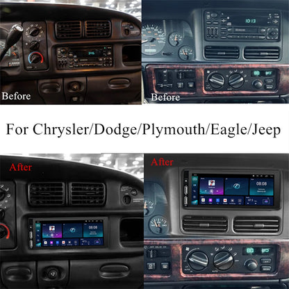 6.8 Inch Android 13 Stereo Radio GPS Head Unit for Chrysler Dodge Jeep
