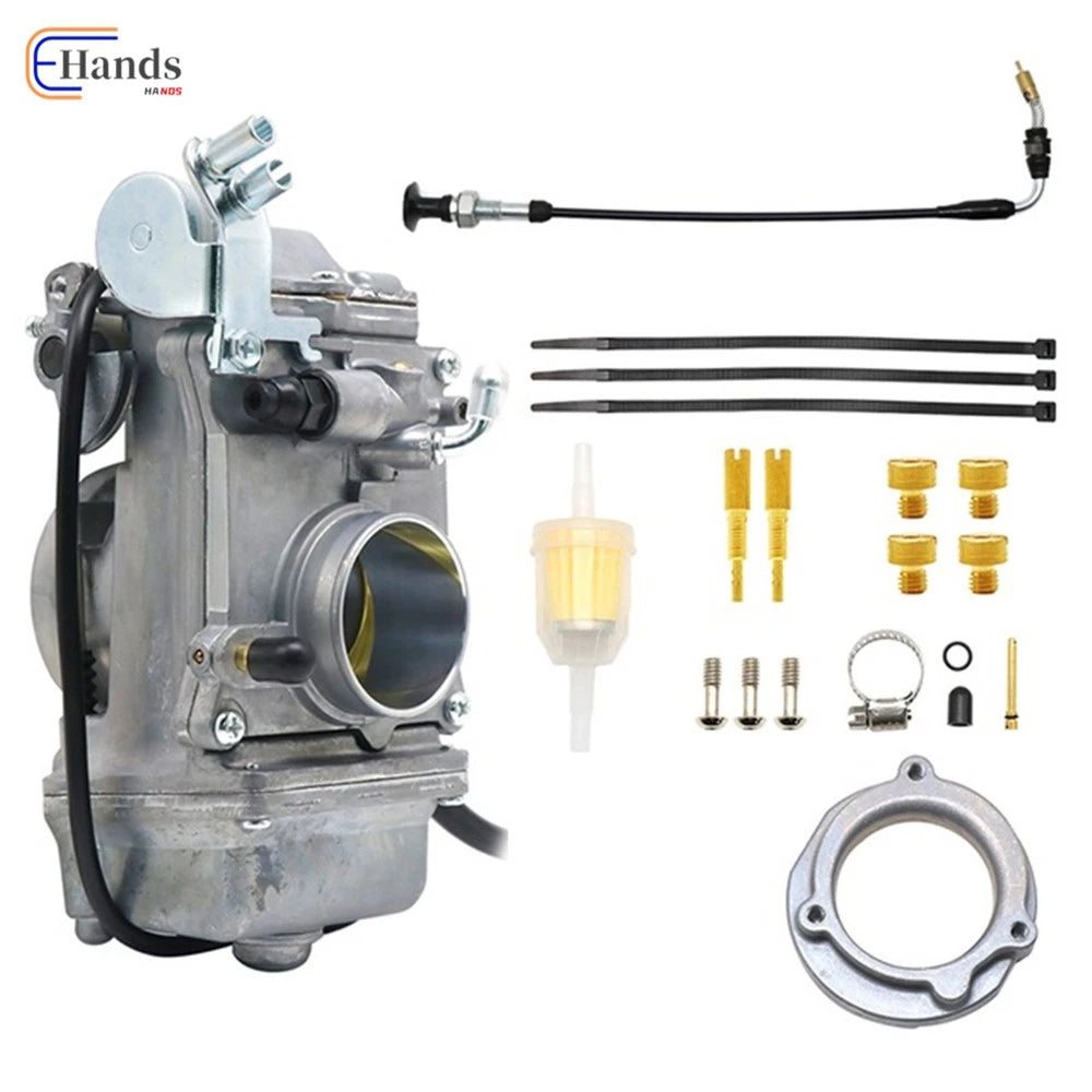 42mm Carburetor + Choke Cable for Harley Davidson Evo Twin Cam (HSR42 TM42-6)