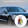 Gear Shift Knob Cover for Universal Car (Colorful White Polyester)
