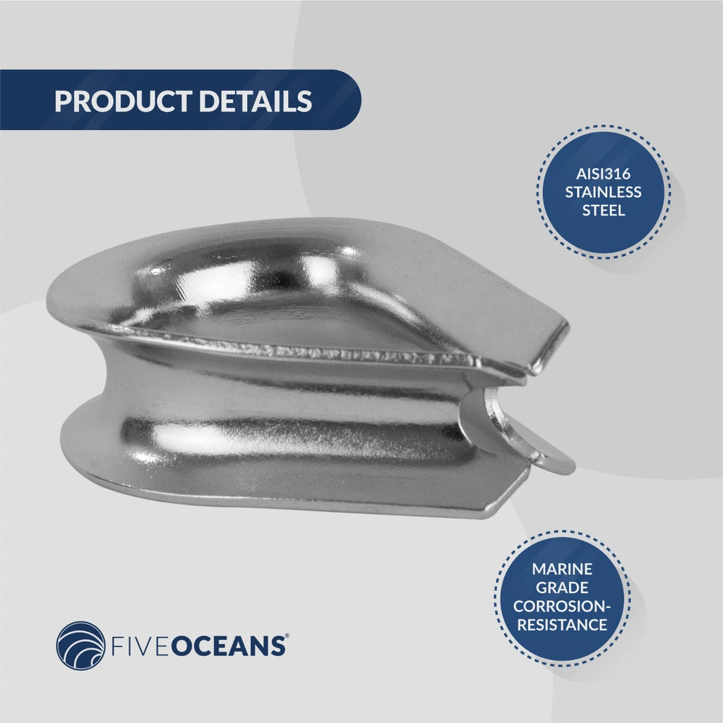 5-Pack Stainless Steel Thimble for 9/16" Wire Rope Cable - FO1446-M5